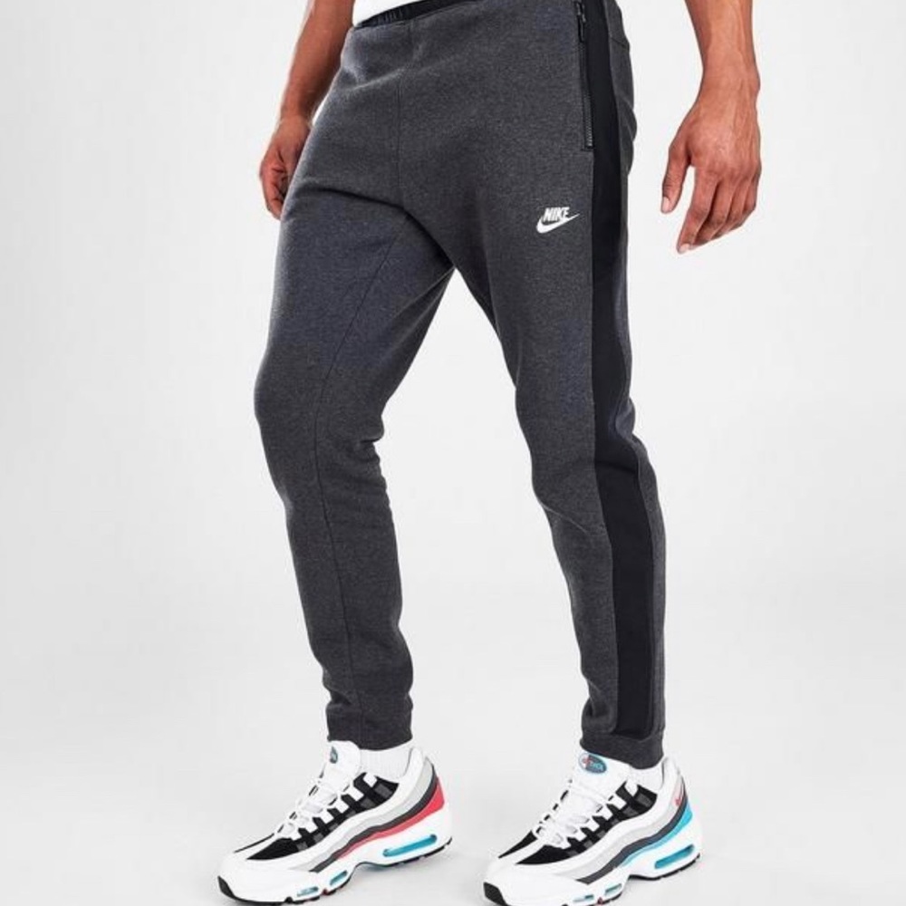 New Nike Air Fleece Joggers Black Grey Mens M-XL